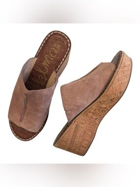Sam Edelman | Blush Pink Suede Platform Sandal | Size 9
